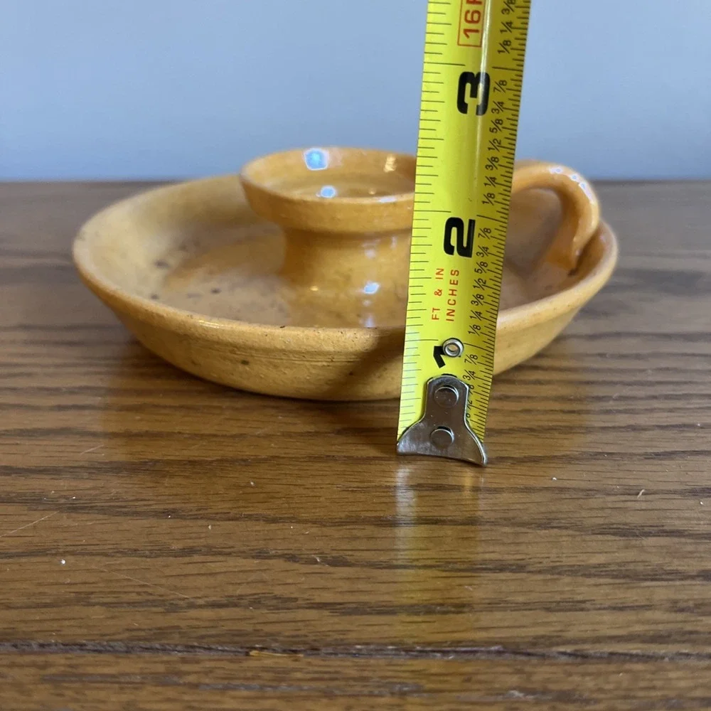 Jugtown Ware Studio Pottery  Chamberstick Candle Holder 5.75